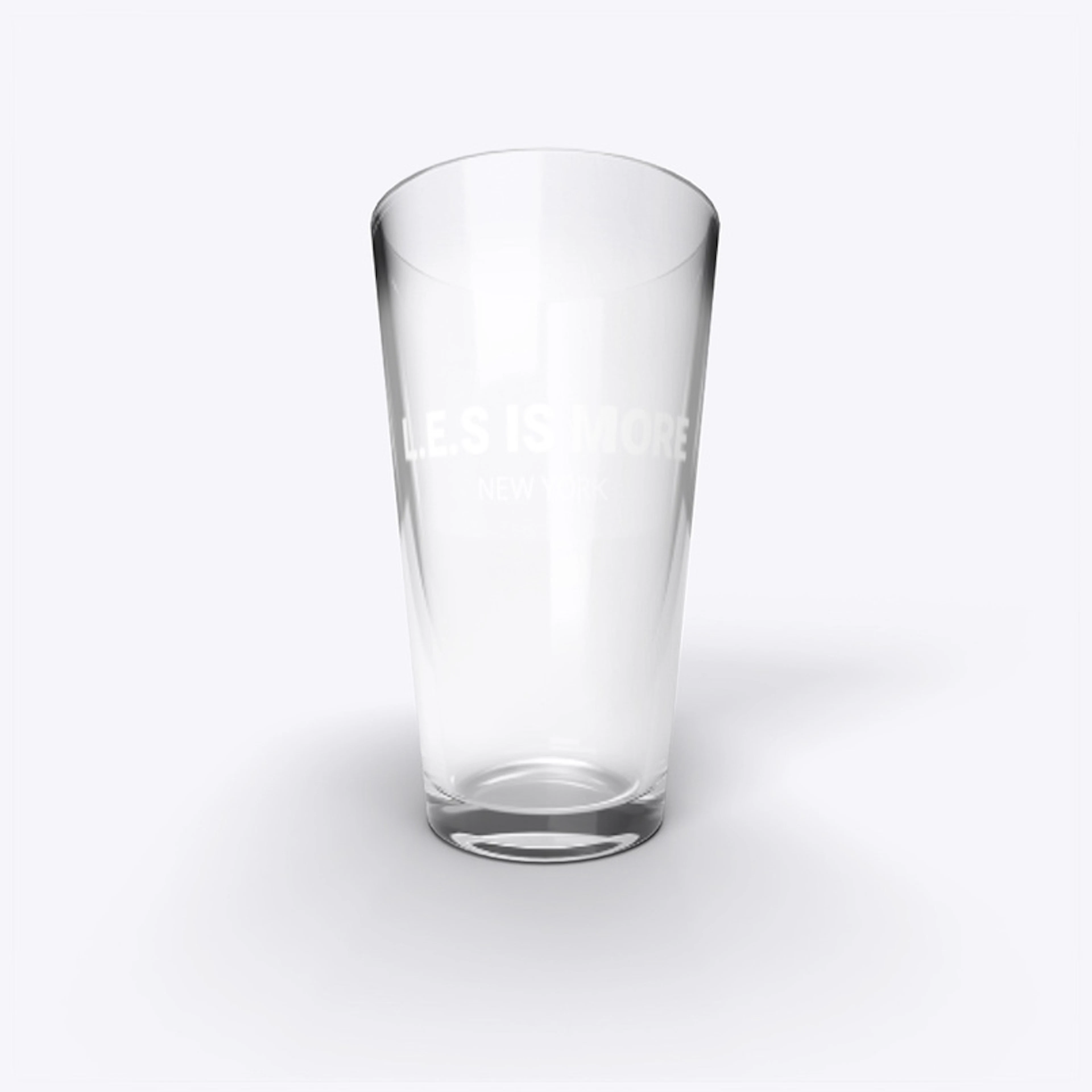 L.E.S IS MORE PINT GLASS